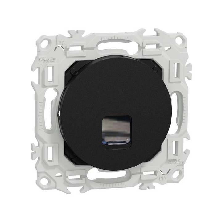 Schneider Odace - prise RJ45 - Cat6 UTP grade 1 à 2 - noir onyx - Réf : S940475