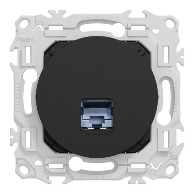 Schneider Odace - prise RJ45 cat.6 STP noir - Réf : S940476
