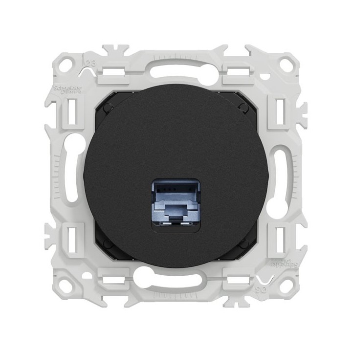 Schneider Odace - prise RJ45 cat.6 STP noir - Réf : S940476