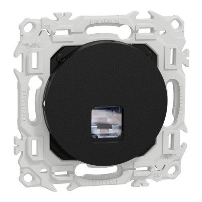 Schneider Odace - prise RJ45 cat.6 STP noir - Réf : S940476