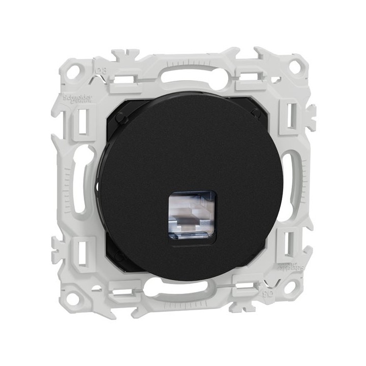 Schneider Odace - prise RJ45 cat.6 STP noir - Réf : S940476