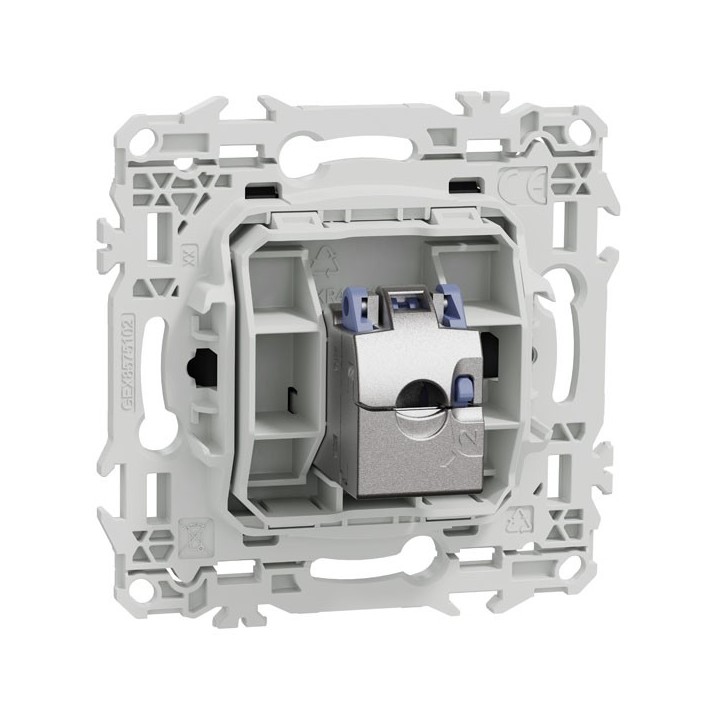 Schneider Odace - prise RJ45 cat.6 STP noir - Réf : S940476