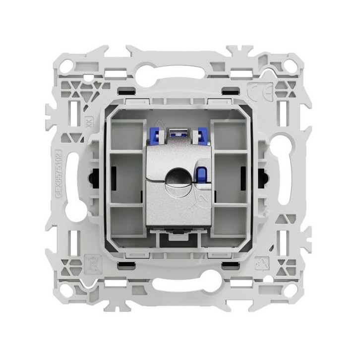 Schneider Odace - prise RJ45 - Cat6A STP grade 3TV - noir onyx - Réf : S940477