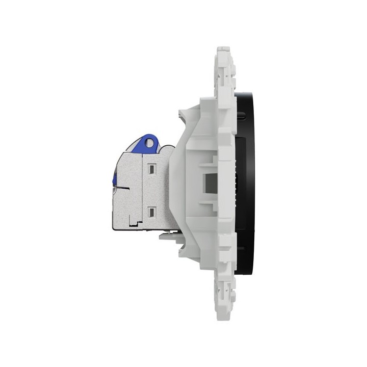 Schneider Odace - prise RJ45 - Cat6A STP grade 3TV - noir onyx - Réf : S940477