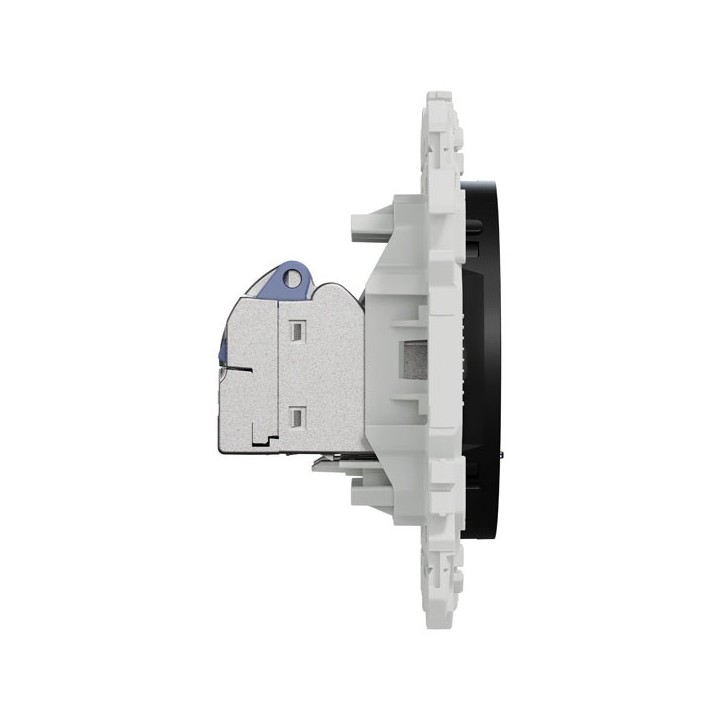 Schneider Odace - Odace - prise double RJ45 - Cat6 STP grade 2TV min à grade 3TV - noir onyx - Réf : S940486
