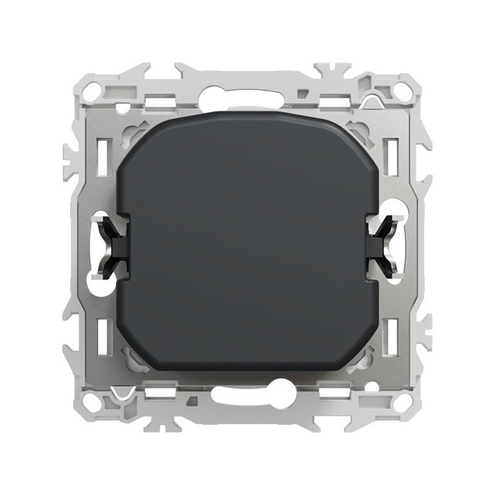 Schneider Odace - variateur de lumière universel 2 ou 3 fils - rotatif - noir onyx - Réf : S940519