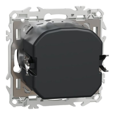 Schneider Odace - variateur de lumière universel 2 ou 3 fils - rotatif - noir onyx - Réf : S940519