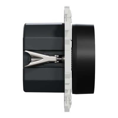 Schneider Odace - variateur de lumière universel 2 ou 3 fils - rotatif - noir onyx - Réf : S940519