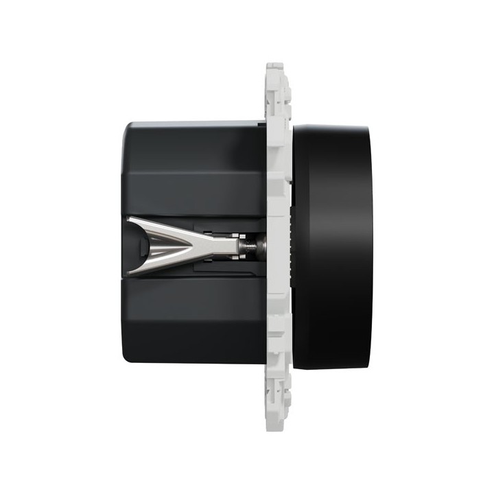 Schneider Odace - variateur de lumière universel 2 ou 3 fils - rotatif - noir onyx - Réf : S940519