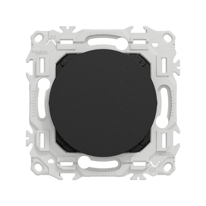 Schneider Odace - obturateur noir - Réf : S940666