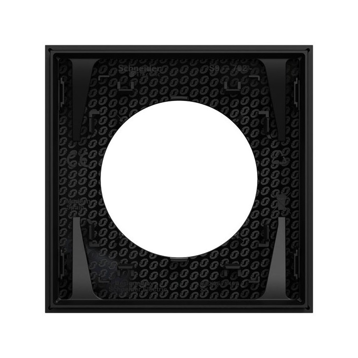 Schneider Odace - plaque de finition 1 poste - couleur Noir onyx - Réf : S940702
