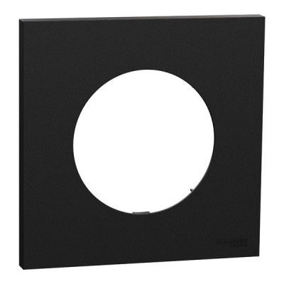 Schneider Odace - plaque de finition 1 poste - couleur Noir onyx - Réf : S940702