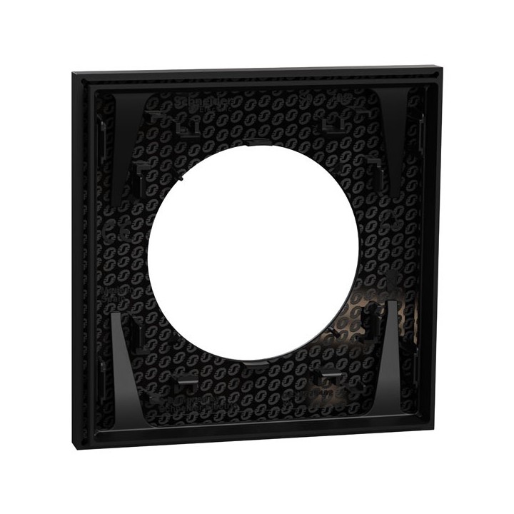 Schneider Odace - plaque de finition 1 poste - couleur Noir onyx - Réf : S940702