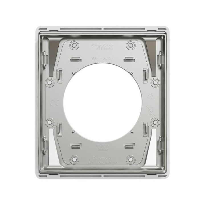 Schneider Odace Architecte - plaque de finition 1 poste - effet Céramique Blanc - Réf : S951802