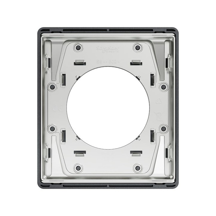 Schneider Odace Architecte - plaque de finition 1 poste - effet Perle Noire - Réf : S952802