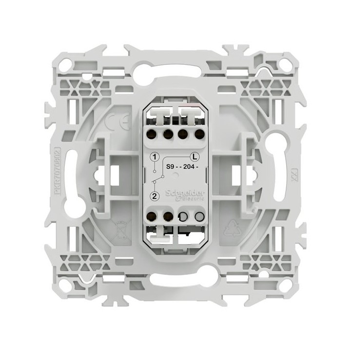 Schneider Odace - va-et-vient ou poussoir - 10AX - sans enjoliveur - Réf : S980204
