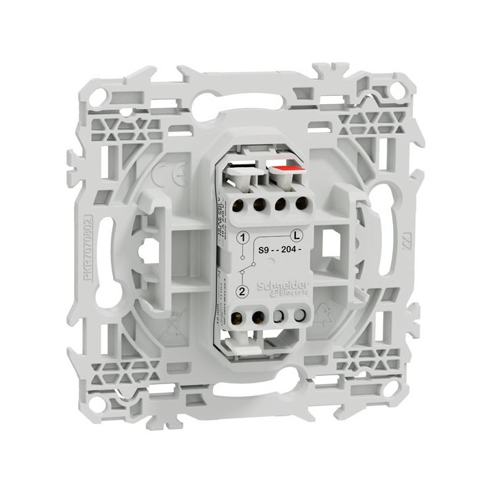 Schneider Odace - va-et-vient ou poussoir - 10AX - sans enjoliveur - Réf : S980204