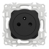 Schneider Odace - prise 2P+T affleurante - bornes automatiques - noir onyx - Réf : S940052