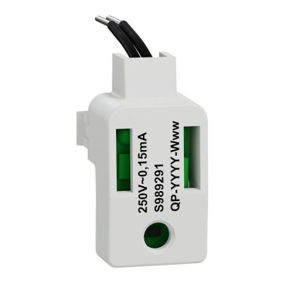 Schneider Odace - LED verte 0,15mA 250V à câbler - lumineux/témoin - pour enjo à voyant - Réf : S989291