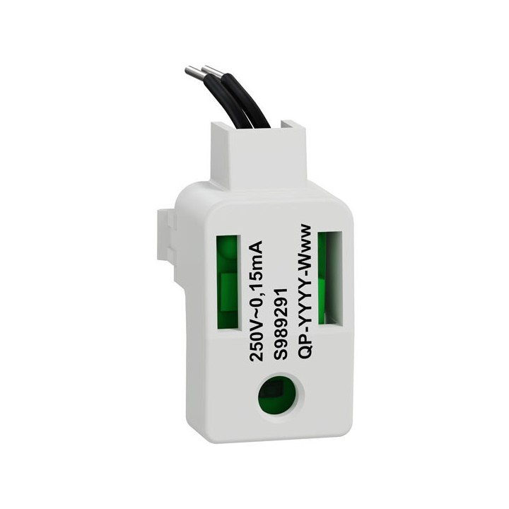 Schneider Odace - LED verte 0,15mA 250V à câbler - lumineux/témoin - pour enjo à voyant - Réf : S989291