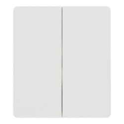 Schneider Odace Architecte Intégral - enjo et plaque - pour VV ou BP double - Blanc craie - Réf : S929224