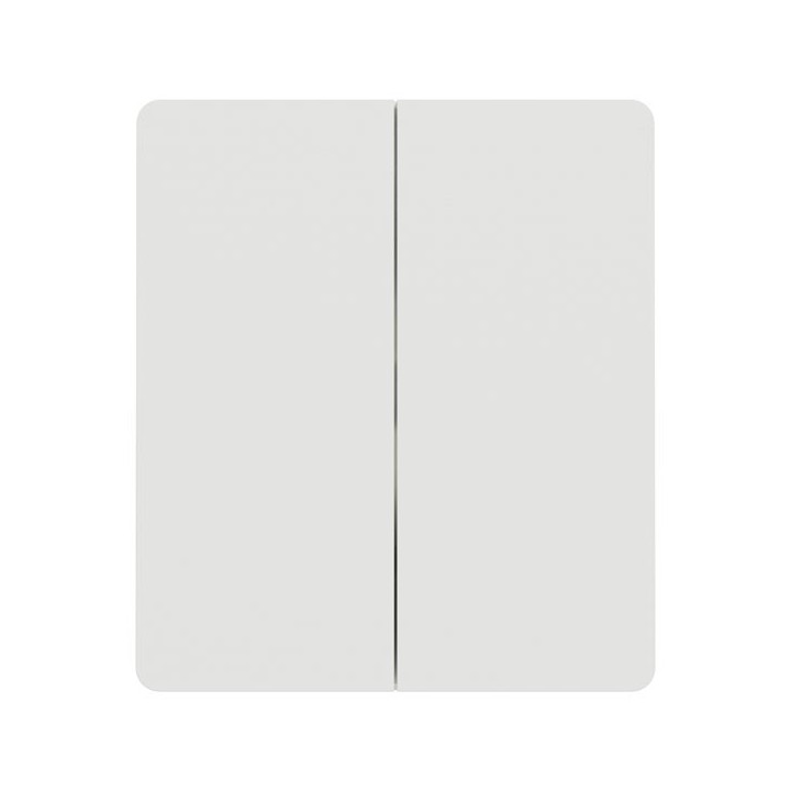 Schneider Odace Architecte Intégral - enjo et plaque - pour VV ou BP double - Blanc craie - Réf : S929224