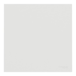 Schneider Odace Intégral - enjoliveur et plaque - pour VV ou poussoir simple - Blanc craie - Réf : S929221