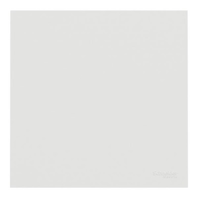 Schneider Odace Intégral - enjoliveur et plaque - pour VV ou poussoir simple - Blanc craie - Réf : S929221