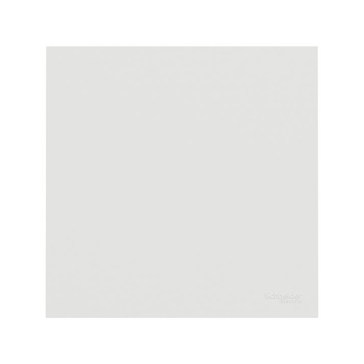Schneider Odace Intégral - enjoliveur et plaque - pour VV ou poussoir simple - Blanc craie - Réf : S929221