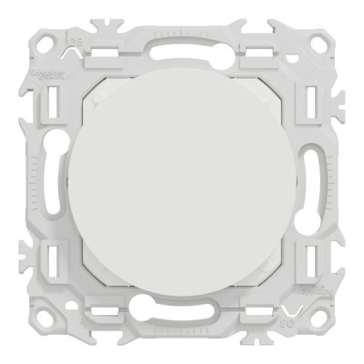 Schneider Odace - obturateur griffes montées - pré-perçage pour sortie câble - blanc craie - Réf : S925666