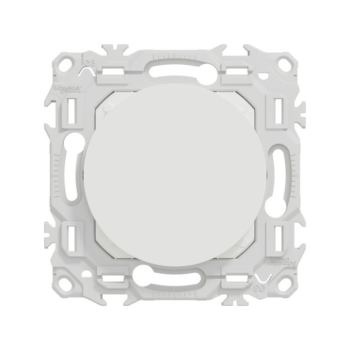 Schneider Odace - obturateur griffes montées - pré-perçage pour sortie câble - blanc craie - Réf : S925666