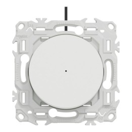 Schneider Odace - va-et-vient ou poussoir lumineux LED avec griffes - 10AX - blanc craie - Réf : S925263