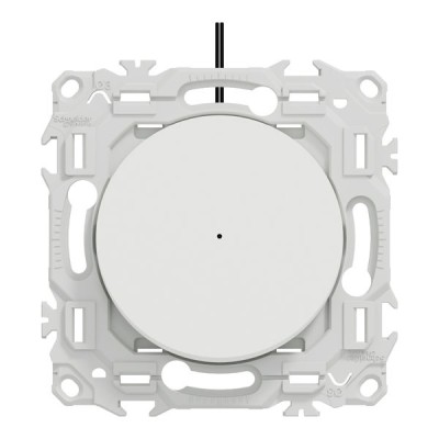Schneider Odace - va-et-vient ou poussoir lumineux LED avec griffes - 10AX - blanc craie - Réf : S925263
