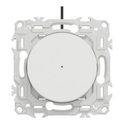 Schneider Odace - va-et-vient ou poussoir lumineux LED avec griffes - 10AX - blanc craie - Réf : S925263