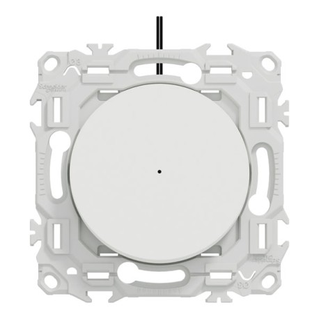 Schneider Odace - va-et-vient ou poussoir lumineux LED avec griffes - 10AX - blanc craie - Réf : S925263