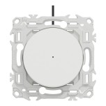Schneider Odace - va-et-vient ou poussoir lumineux LED avec griffes - 10AX - blanc craie - Réf : S925263