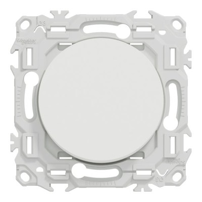 Schneider Odace - va-et-vient ou poussoir avec griffes - 10AX - blanc craie - Réf : S925204