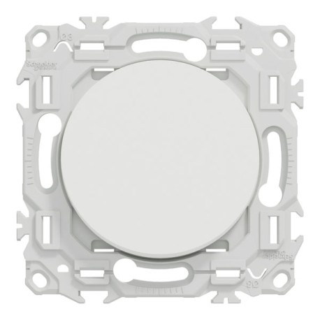 Schneider Odace - va-et-vient ou poussoir avec griffes - 10AX - blanc craie - Réf : S925204
