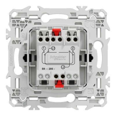 Schneider Odace - permutateur - bornes automatiques - 10AX - noir onyx - Réf : S940205