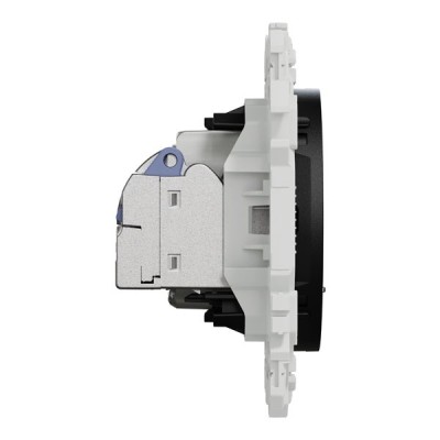 Schneider Odace - prise mixte RJ45 Cat.6 STP + TV - noir onyx - Réf : S940141