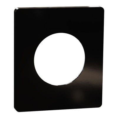 Schneider Odace Architecte - plaque de finition 1 poste - Noir émaillé - Réf : S935802