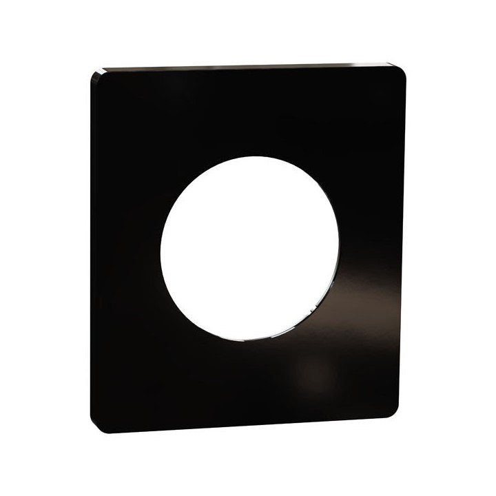 Schneider Odace Architecte - plaque de finition 1 poste - Noir émaillé - Réf : S935802