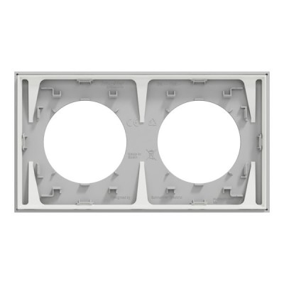 Schneider Odace - plaque de finition 2 postes - couleur Gris galet - Réf : S901704