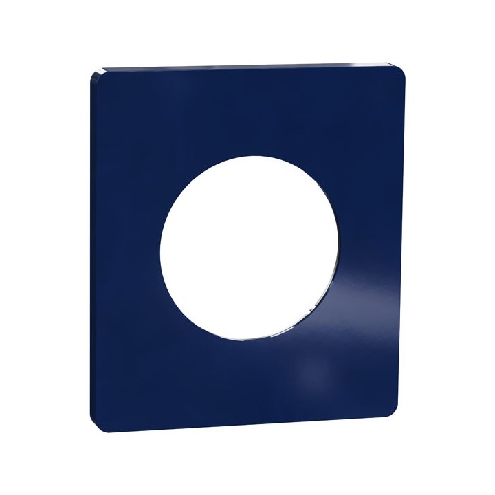 Schneider Odace Architecte - plaque de finition 1 poste - Bleu émaillé - Réf : S933802