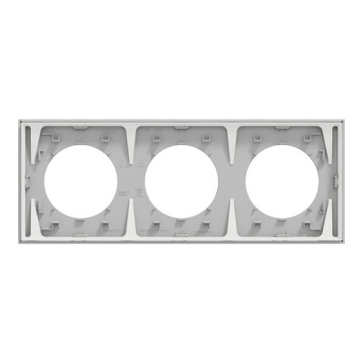 Schneider Odace - plaque de finition 3 postes - couleur Gris galet - Réf : S901706
