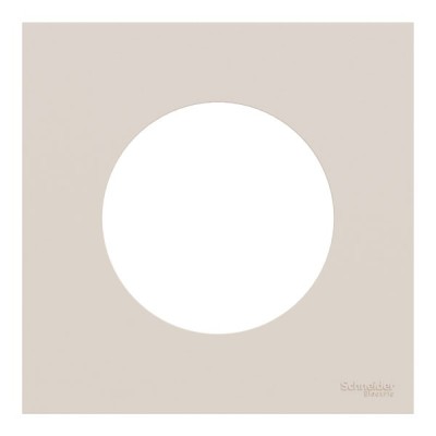 Schneider Odace - plaque de finition 1 poste - couleur Beige sable - Réf : S902702