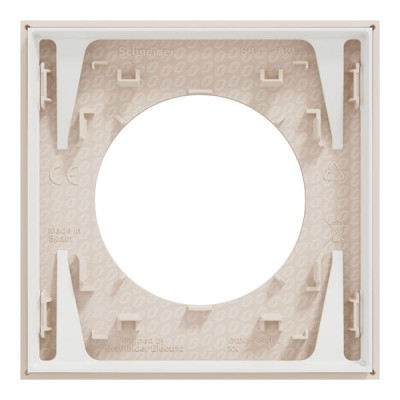 Schneider Odace - plaque de finition 1 poste - couleur Beige sable - Réf : S902702
