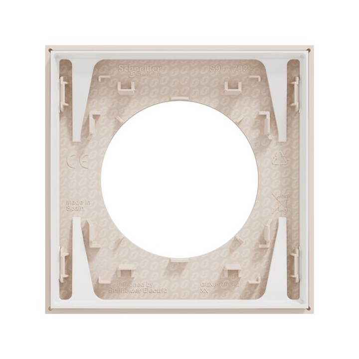 Schneider Odace - plaque de finition 1 poste - couleur Beige sable - Réf : S902702