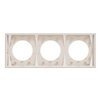 Schneider Odace - plaque de finition 3 postes - couleur Beige sable - Réf : S902706