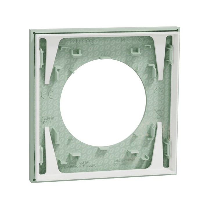 Schneider Odace - plaque de finition 1 poste - couleur Vert jade - Réf : S903702